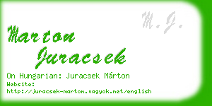 marton juracsek business card